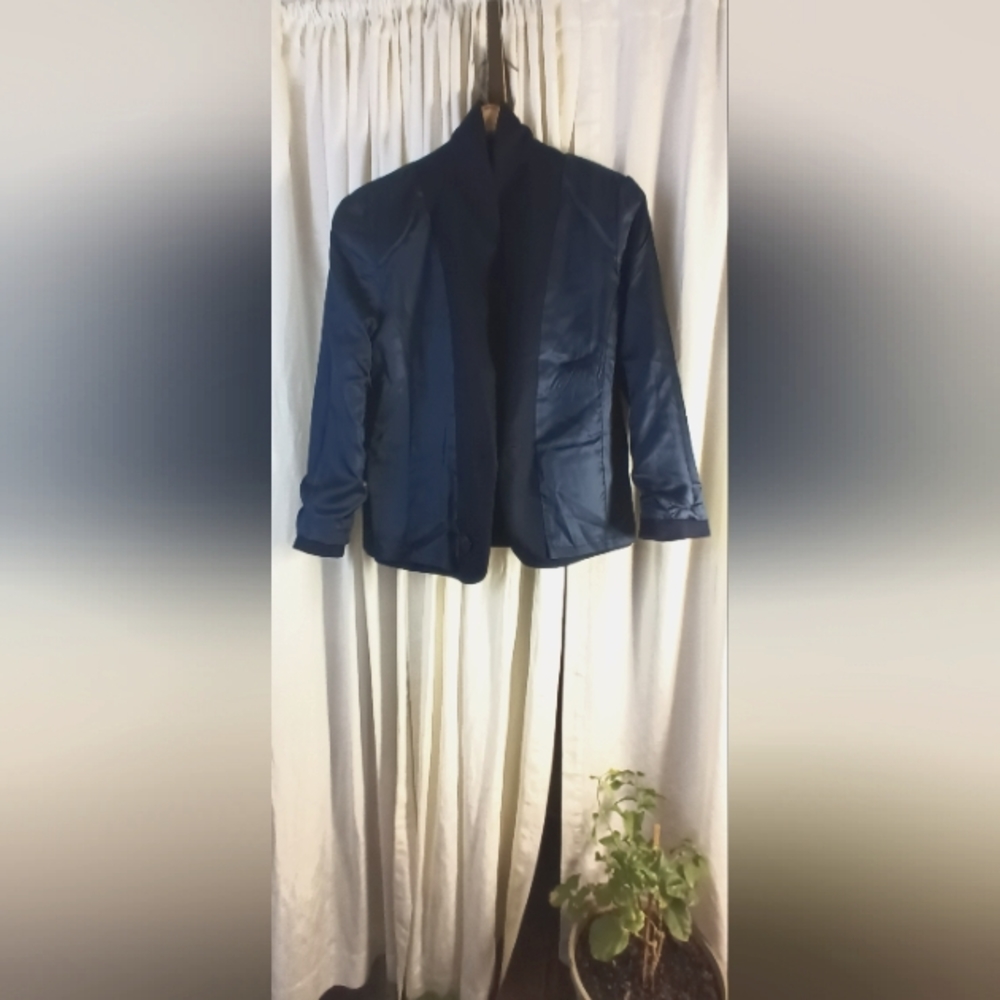 Pendleton Petite, Wool, Navy Blue, One Button Bla… - image 4